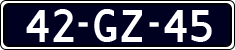 License plate of the Netherlands, Cars