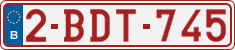License plate of Belgium, Regular plates (2010)