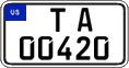 Federal license plates, US Army in Germany (temporary)