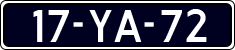 License plate of the Netherlands, Imported oldtimers (cars)
