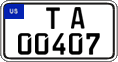 Federal license plates, US Army in Germany (temporary)
