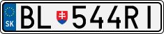 License plate of Slovakia, Cars