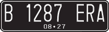 License plate of Indonesia, Regular plates