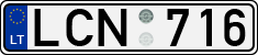 License plate of Lithuania, Cars