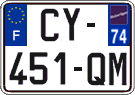 French license plate, SIV (ordinary)