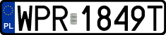 License plates of Poland, Regular car plates