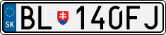 License plate of Slovakia, Cars