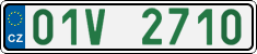 License plate of the Czech Republic, Oldtimers (2001)