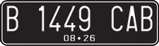 License plate of Indonesia, Regular plates