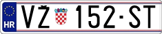 License plate of Croatia, Regular plates