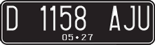 License plate of Indonesia, Regular plates