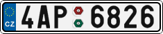 License plate of the Czech Republic, Cars (2001)