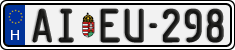 license plates of Hungary, Regular plates (2022)