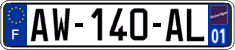 French license plate, SIV (ordinary)