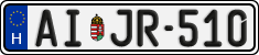 license plates of Hungary, Regular plates (2022)