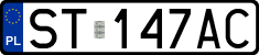 License plates of Poland, Regular car plates