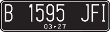 License plate of Indonesia, Regular plates