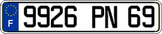 French license plate, FNI