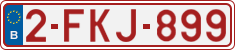 License plate of Belgium, Regular plates (2010)