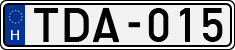 license plates of Hungary, Cars (1990)