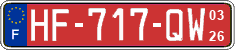 French license plate, SIV (transit plates)