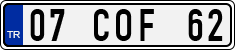 License plate of Turkey, Regular plates