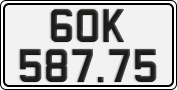 License plate of Vietnam, Cars