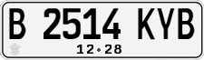 License plate of Indonesia, Regular plates