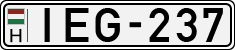 license plates of Hungary, Cars (1990)