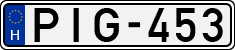 license plates of Hungary, Cars (1990)