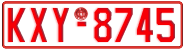 License plate of Greece, Tax-exempt vehicles