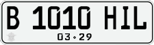 License plate of Indonesia, Regular plates