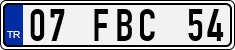 License plate of Turkey, Regular plates