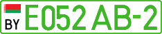 License plate Belarus, Electric vehicles (cars)