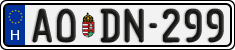 license plates of Hungary, Regular plates (2022)