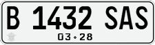 License plate of Indonesia, Regular plates