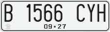 License plate of Indonesia, Regular plates