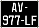 French license plate, SIV (oldtimers)