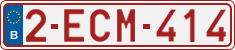 License plate of Belgium, Regular plates (2010)