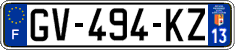 French license plate, SIV (ordinary)