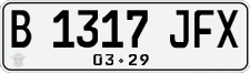 License plate of Indonesia, Regular plates