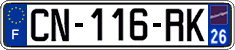 French license plate, SIV (ordinary)