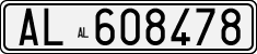 License plate of Italy, Cars (1927 year series)