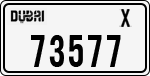License plate of the UAE, Dubai, Cars