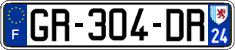French license plate, SIV (ordinary)