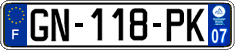 French license plate, SIV (ordinary)