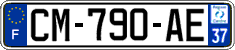 French license plate, SIV (ordinary)