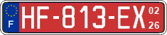 French license plate, SIV (transit plates)