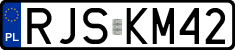 License plates of Poland, Regular car plates