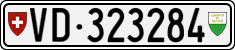License plate of Switzerland, Cars